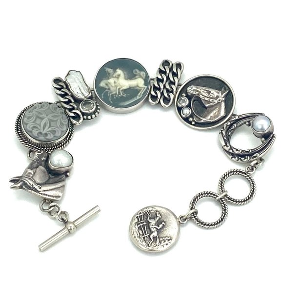 Mars & Valentine Equestrian Bracelet with Vintage Links - Picture 1 of 2
